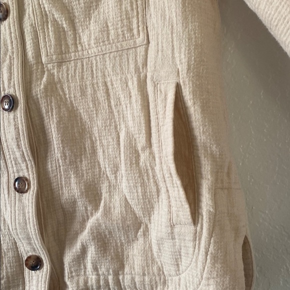 Madewell Waffle Knit Button Down Shirt Jacket – Size S - Picture 9 of 14